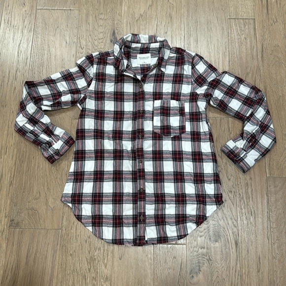Abercrombie & Fitch Tops - Abercrombie & Fitch Soft A&F Flannel Collection Plaid Dress Lounge Shirt…